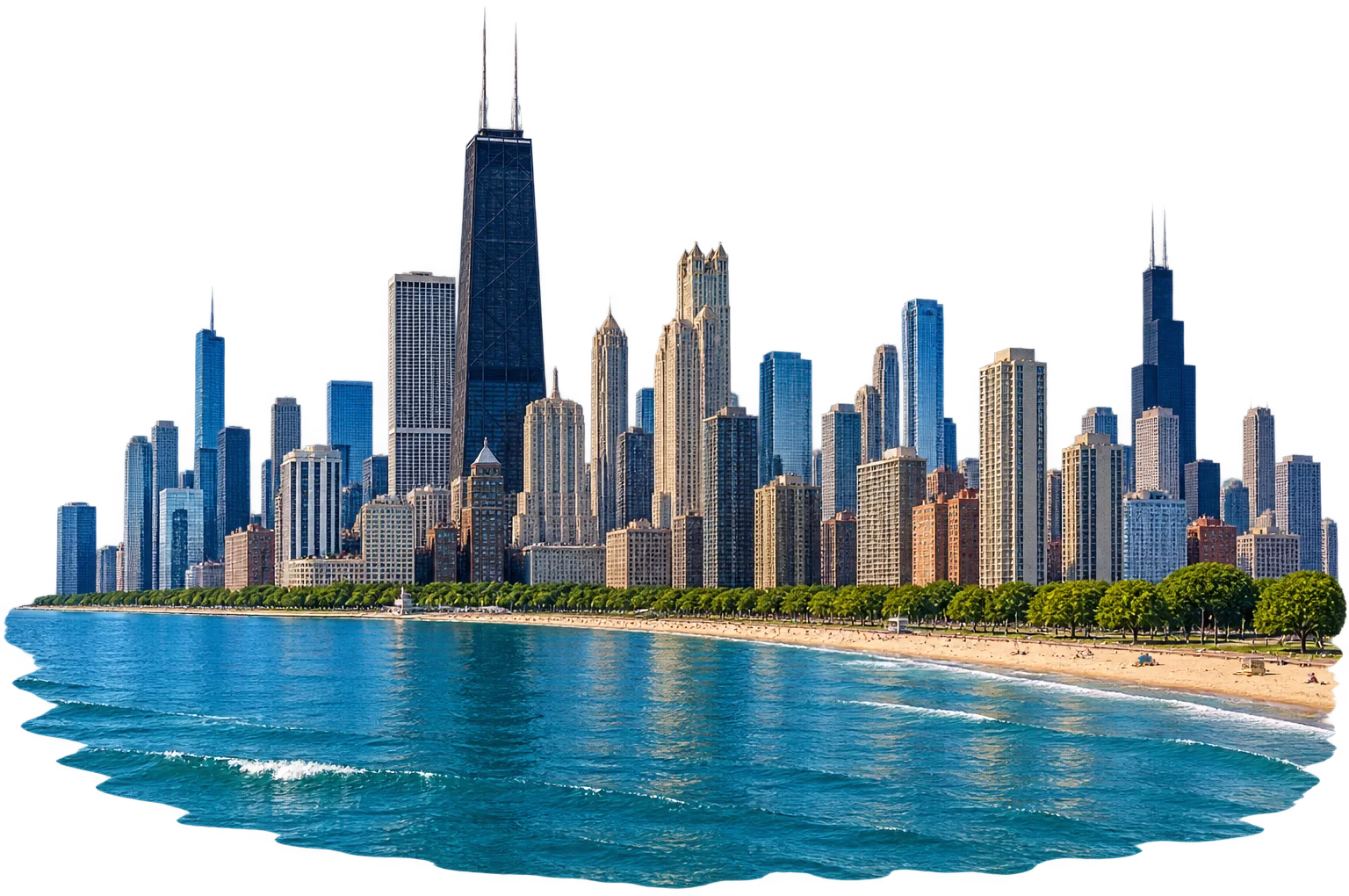 An American city by the water